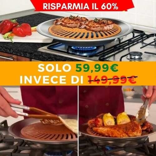 griglia no fumo per piano cottura campeggio combo grill pro