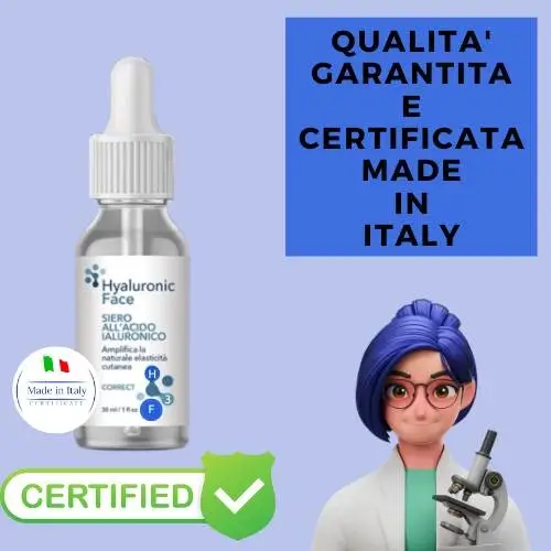 hf3act prodotto certificato siero antirughe acido ialuronico panenolo vitamina c colloidale